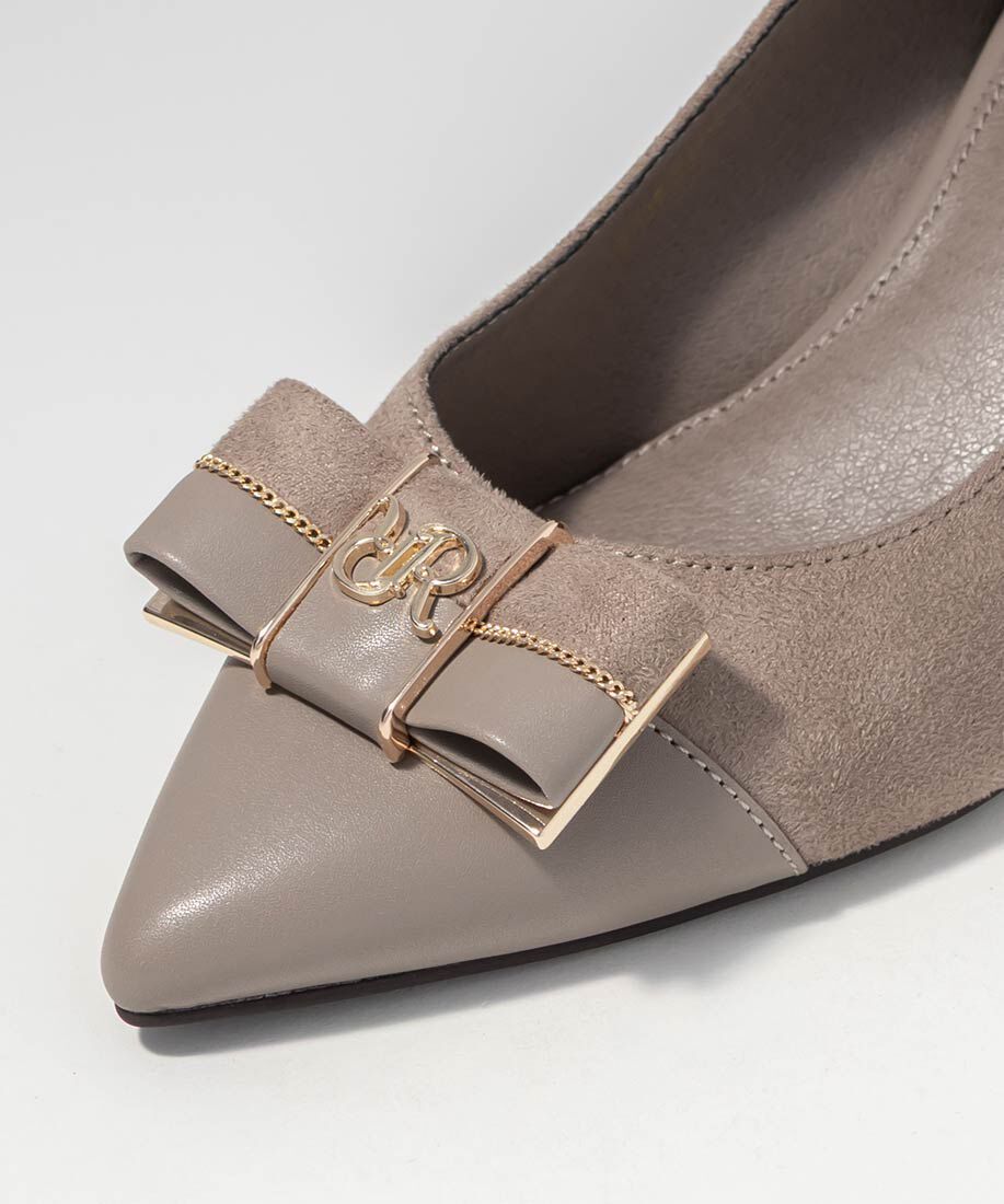  「【走れる美脚パンプス】コンビマテリアルリボンフィットパンプス」|パンプス|