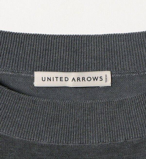 UNITED ARROWS「ハイツイストコットン ハイゲージ クルーネックニット 接触冷感」|ニット・セーター|