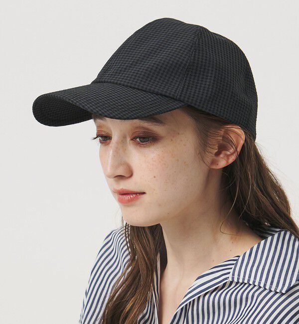 UNITED ARROWS「ギンガムチェック キャップ UV」|キャップ・キャスケット|