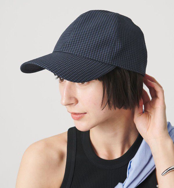 UNITED ARROWS「ギンガムチェック キャップ UV」|キャップ・キャスケット|