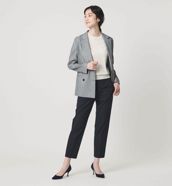 UNITED ARROWS「18G ハーフスリーブ クルーネックニット ‐ウォッシャブル‐」|ニット・セーター|