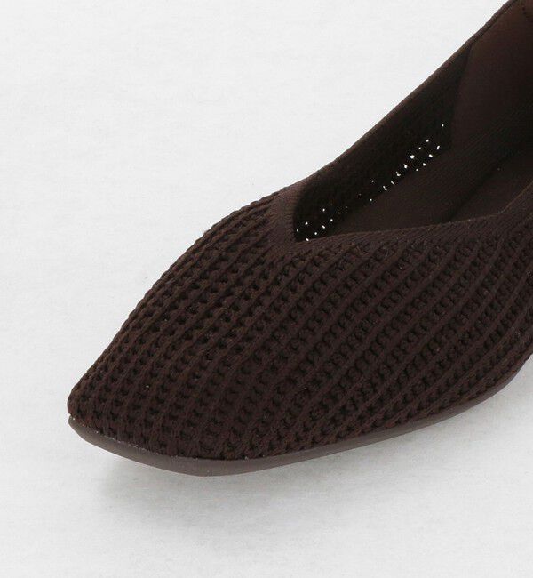 UNITED ARROWS green label relaxing「ウェルネスシアー スクエア V フラットシューズ / ニットシューズ」|ローファー|