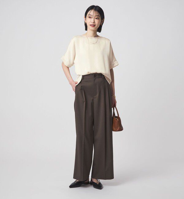 UNITED ARROWS green label relaxing「サテン TEE ブラウス」|シャツ・ブラウス|