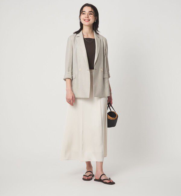 UNITED ARROWS green label relaxing「［size SHORTあり］ライト リネンライク ジャケット UVカット 通気性」|テーラードジャケット|