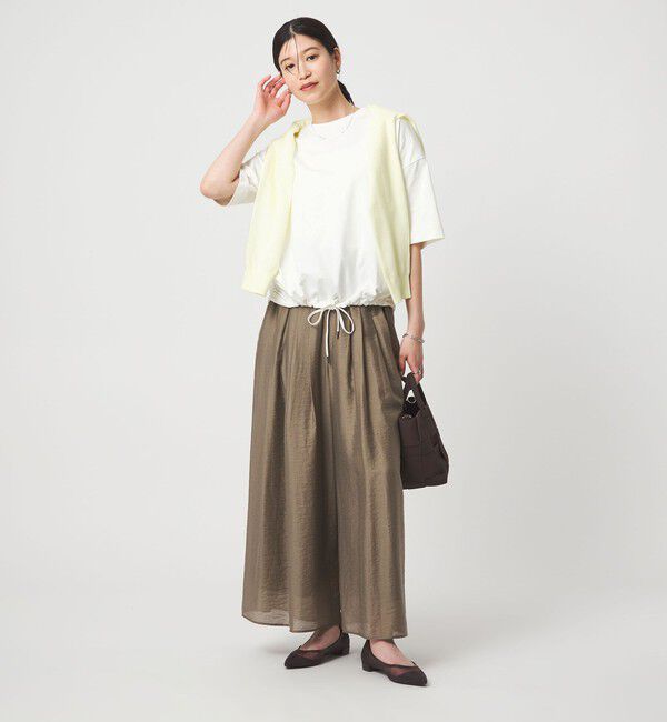 UNITED ARROWS green label relaxing「【WEB限定】＜at ease＞ドロスト カットソー 接触冷感 UVカット 遮熱」|Tシャツ・カットソー|