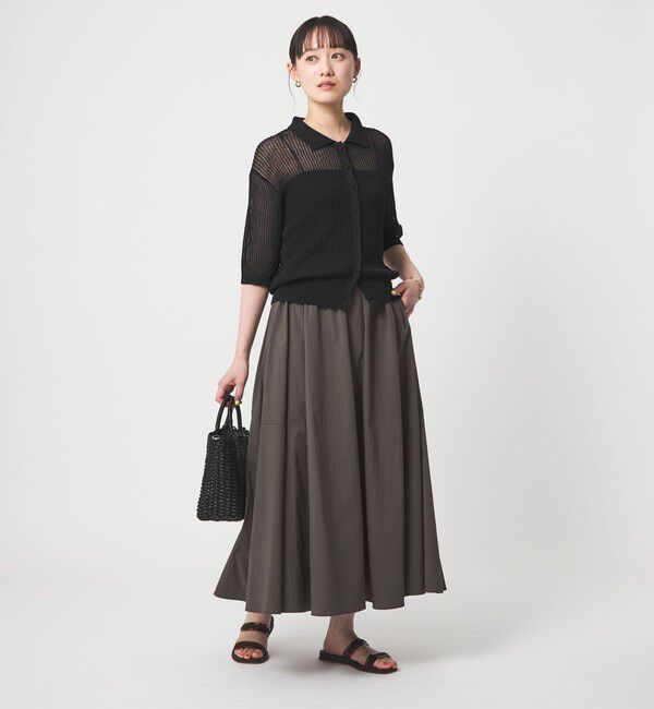 UNITED ARROWS green label relaxing「メッシュ ポロカーディガン ニット ウォッシャブル」|カーディガン|