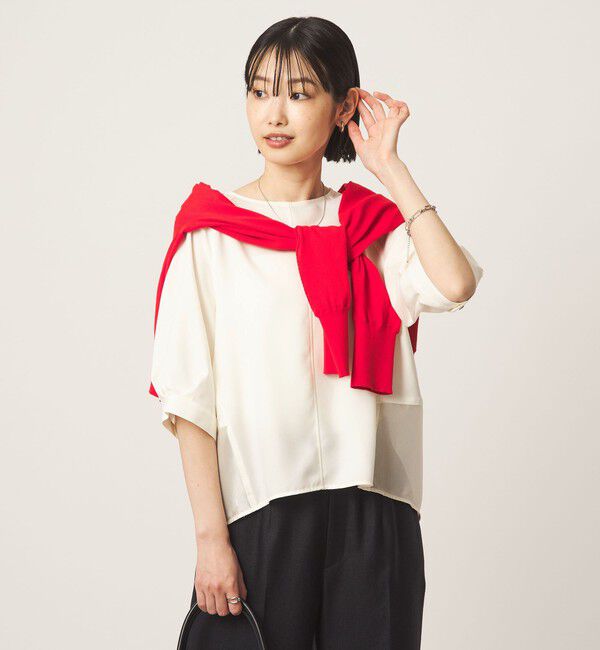 UNITED ARROWS green label relaxing「［size SHORTあり］fleurie(フルリー) フォルム ショートスリーブ ブラウス」|シャツ・ブラウス|