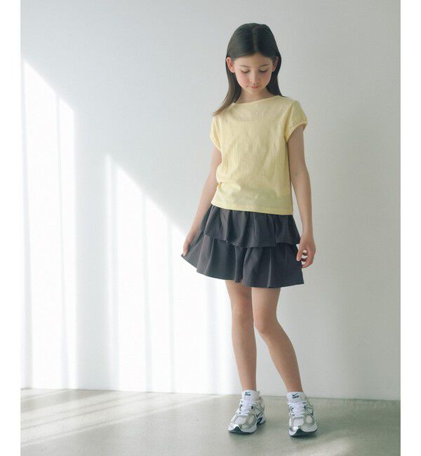 UNITED ARROWS green label relaxing「ミニ裏毛 フリル キュロット（ダークグレー）140cm-160cm」|その他|