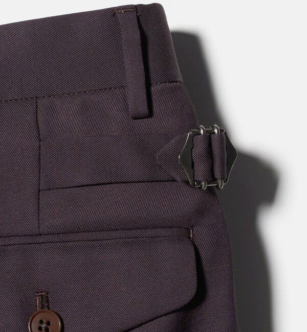 UNITED ARROWS green label relaxing「FINE BASIC トリアセテート ウール  2P ワイド スラックス パンツ W4 」|スラックス|