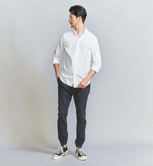 BEAUTY&YOUTH UNITED ARROWS「【WEB限定 WARDROBE SMART】コットン ワイドカラー スキッパー シャツ」|シャツ・ブラウス|