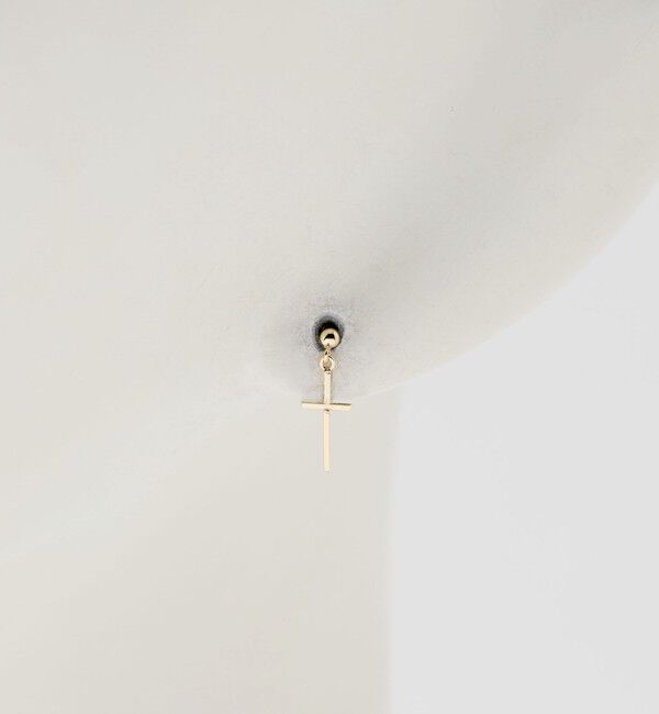 BEAUTY&YOUTH UNITED ARROWS「K10 クロス ピアス」|ピアス|