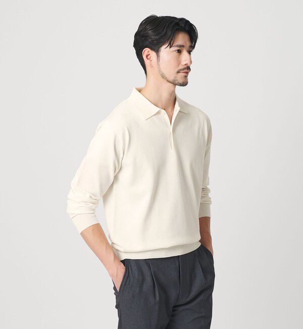 BEAUTY&YOUTH UNITED ARROWS「【WEB限定 WARDROBE SMART】KOUKIN ハイゲージ ニット ポロシャツ【抗菌・防臭】」|ニット・セーター|