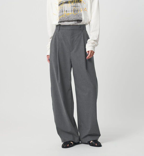 BEAUTY&YOUTH UNITED ARROWS「タック カーブパンツ ウォッシャブル」|その他|DK.GRAY