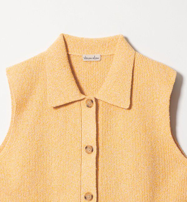 STEVEN ALAN「＜Steven Alan＞ブークレヤーン ポロカラー ニット ベスト」|ベスト・ジレ|