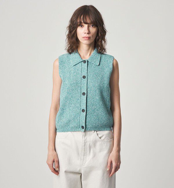STEVEN ALAN「＜Steven Alan＞ブークレヤーン ポロカラー ニット ベスト」|ベスト・ジレ|