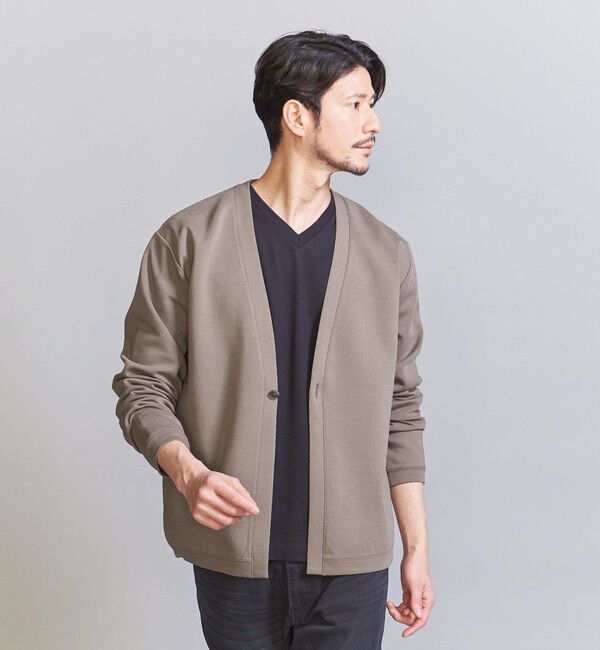 BEAUTY&YOUTH UNITED ARROWS「【WEB限定 WARDROBE SMART】ダブルニット カーディガン/セットアップ対応【抗菌・防臭】」|カーディガン|