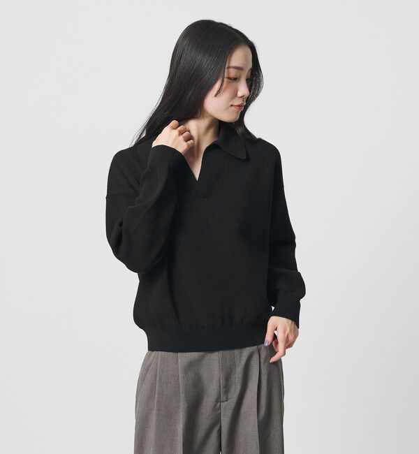 BEAUTY&YOUTH UNITED ARROWS「【WEB限定 Wardrobe DAILY MINIMAL】スキッパーニットプルオーバー ウォッシャブル」|ニット・セーター|
