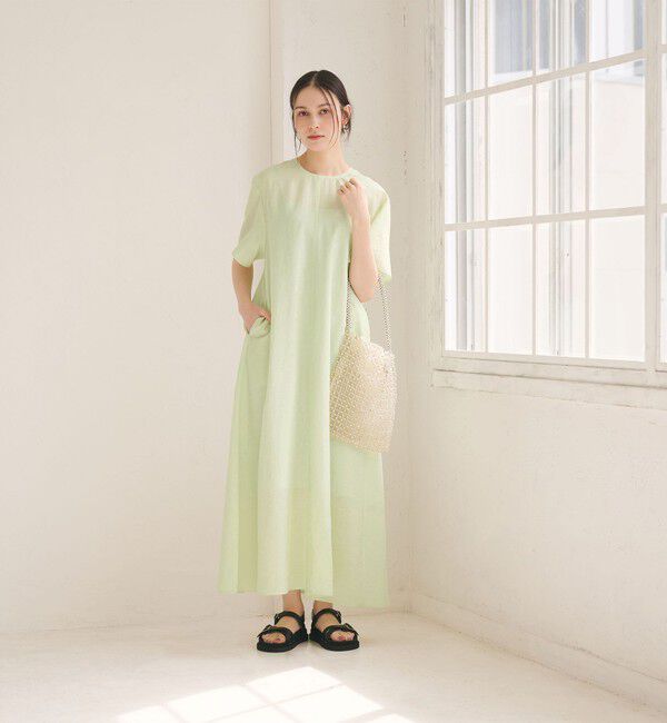 BEAUTY&YOUTH UNITED ARROWS「シアー バックリボン ワンピース ウォッシャブル」|ワンピース|