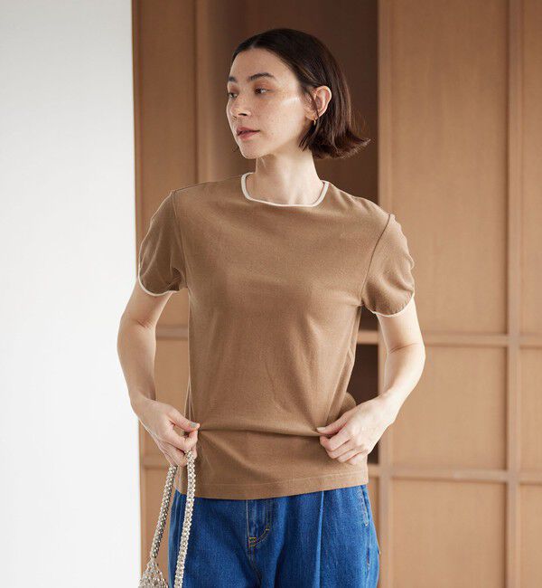 BEAUTY&YOUTH UNITED ARROWS「シアー パイル リンガーTシャツ」|Tシャツ・カットソー|