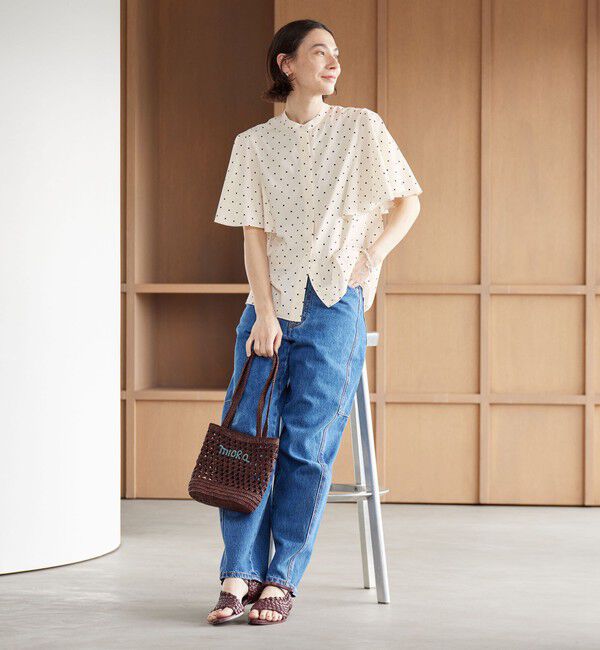 BEAUTY&YOUTH UNITED ARROWS「【WEB限定】ドット フリルスリーブブラウス ウォッシャブル」|シャツ・ブラウス|