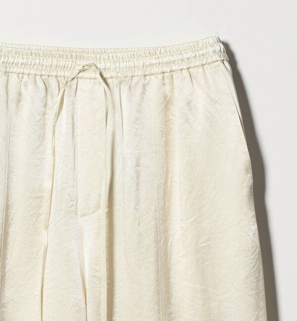 BEAUTY&YOUTH UNITED ARROWS「アセテートサテン ワイド イージーパンツ ウォッシャブル/オフホワイト」|その他|