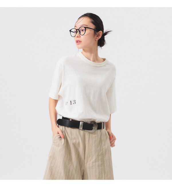 BEAMSBOY「WAREHOUSE & CO. / 別注 ステンシル13 Tシャツ」|Tシャツ・カットソー|WHITE