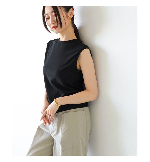 Demi-Luxe BEAMS 「ATON / ORGANIC FRESCA タンクトップ」|Tシャツ・カットソー|BLACK