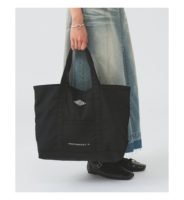 Ray BEAMS 「DANTON / CANVAS MARCHE BAG〈MONTORGUEIL〉」|トートバッグ|BLACK(OFF_WHT)