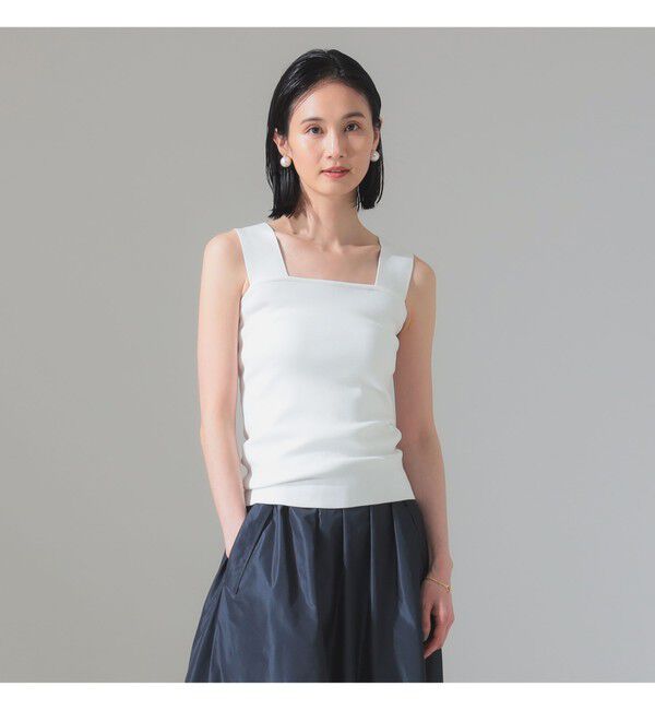 Demi-Luxe BEAMS 「【別注】スタイリスト佐藤佳菜子 &times; SLOANE / ミラノ リブ タンクトップ」|ニット・セーター|WHITE