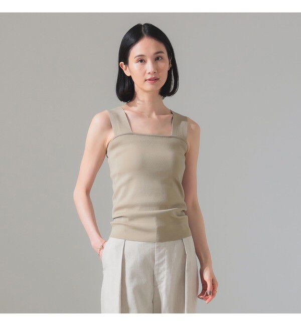 Demi-Luxe BEAMS 「【別注】スタイリスト佐藤佳菜子 &times; SLOANE / ミラノ リブ タンクトップ」|ニット・セーター|BEIGE