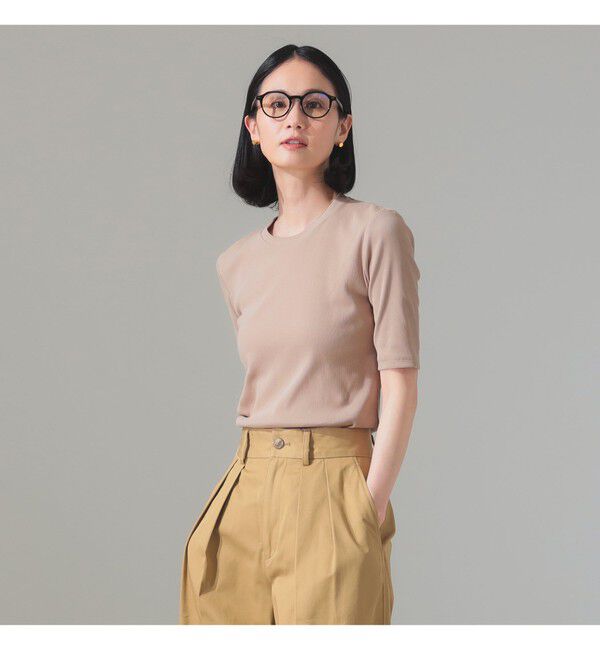 Demi-Luxe BEAMS 「【別注】スタイリスト佐藤佳菜子 &times; SLOANE / クルーネック リブTシャツ」|Tシャツ・カットソー|