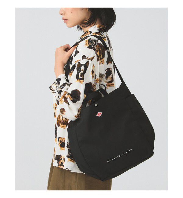 Ray BEAMS 「【WEB限定】DANTON / CANVAS 2WAY TOTE BAG〈QUARTIER LATIN〉」|トートバッグ|093_BLACK(WHITE)