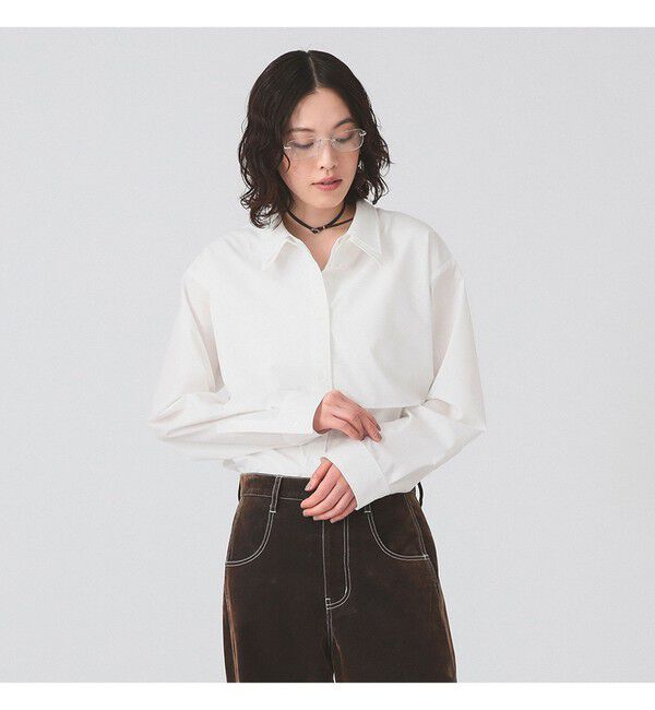 Ray BEAMS 「Ｗカラー レイヤード シャツ」|シャツ・ブラウス|WHITE