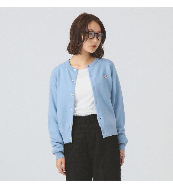 Ray BEAMS 「DANTON / LAMBS WOOL CREWNECK CARDIGAN」|カーディガン|PALE_BLUE