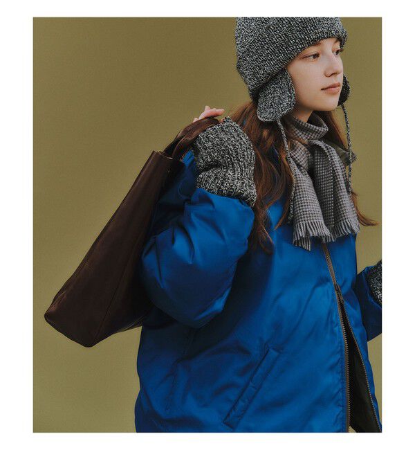 BEAMSBOY「リバーシブル ダウン ジャケット」|ブルゾン・スタジャン|