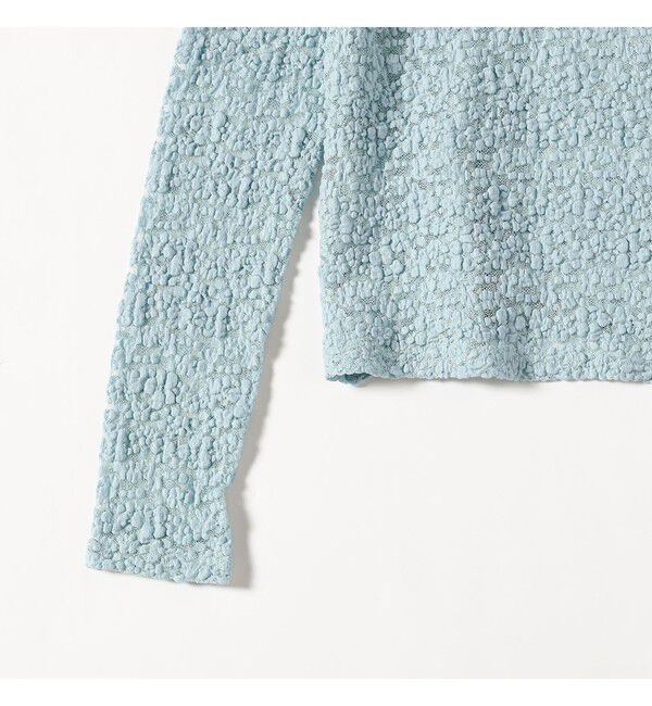 Ray BEAMS 「ジャカード レース クルーネック Tシャツ」|Tシャツ・カットソー|