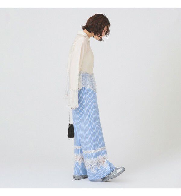 Ray BEAMS 「レース キリカエ フレア スリーブ シャツ」|シャツ・ブラウス|