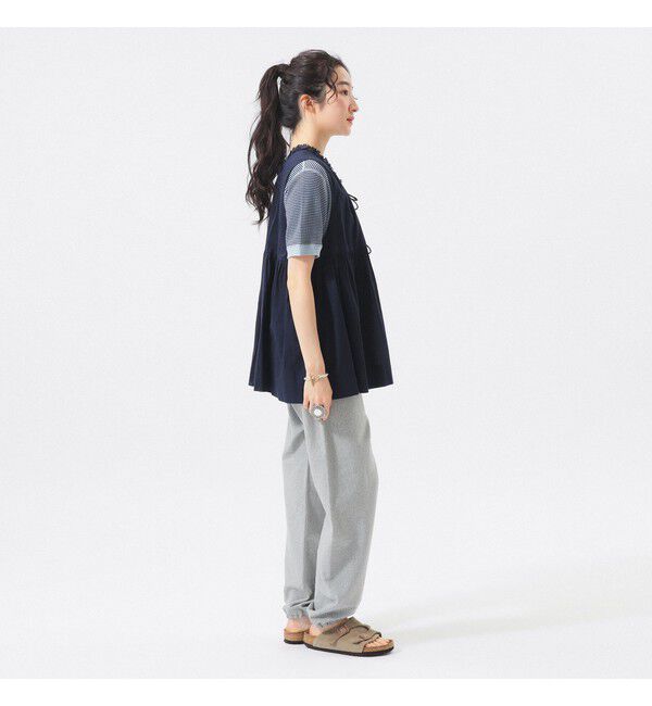 BEAMSBOY「コットン ギャザー ノースリーブ」|シャツ・ブラウス|