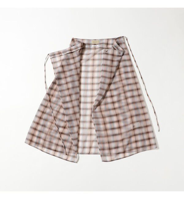 BEAMSBOY「maturely / ボイル チェック ラップ スカート」|スカート|