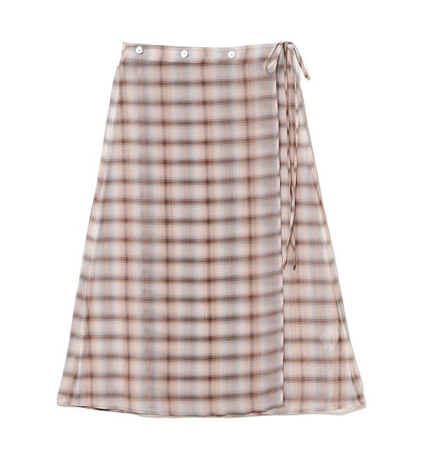 BEAMSBOY「maturely / ボイル チェック ラップ スカート」|スカート|