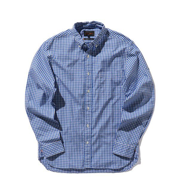 BEAMS PLUS「BEAMS PLUS / ブロード ギンガムチェック ボタンダウンシャツ」|シャツ・ブラウス|BLUE