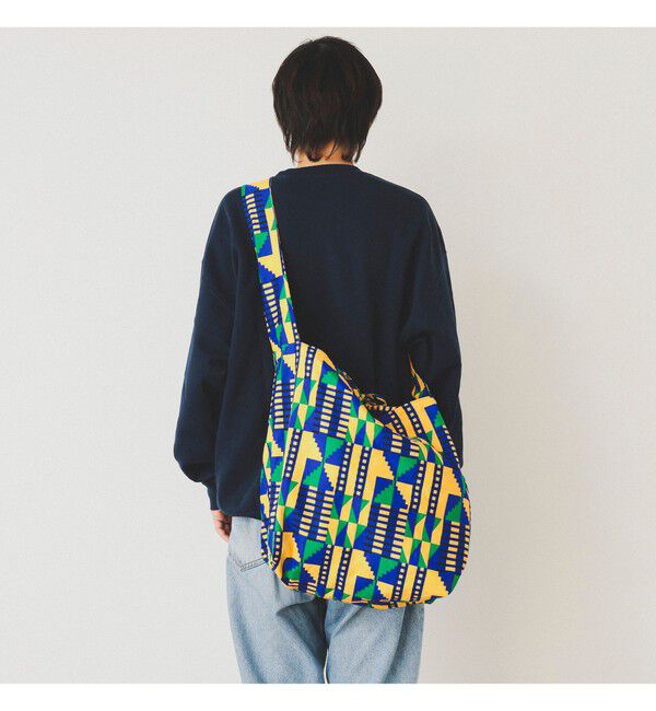 BEAMS「バティック ショルダー エコ バッグ 2025」|ポーチ|YELLOW/GEOMETRIC