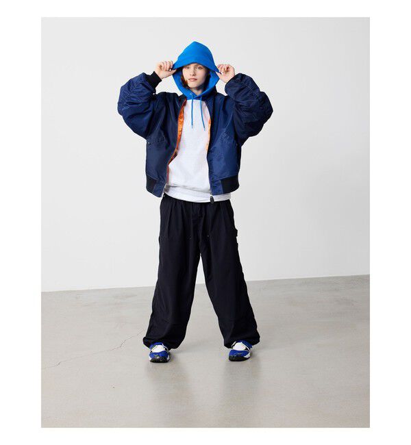 BEAMS「ワイド ダブルニー イージーパンツ」|チノ|