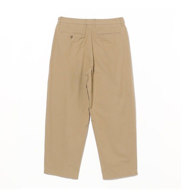 BEAMS「ダンガリー2プリーツ スラックス【ワイドテーパードフィット】」|チノ|