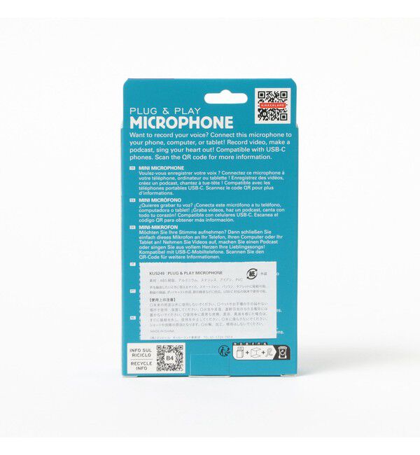 BEAMS「KIKKERLAND / Plug & Play Microphone」|モバイルケース|