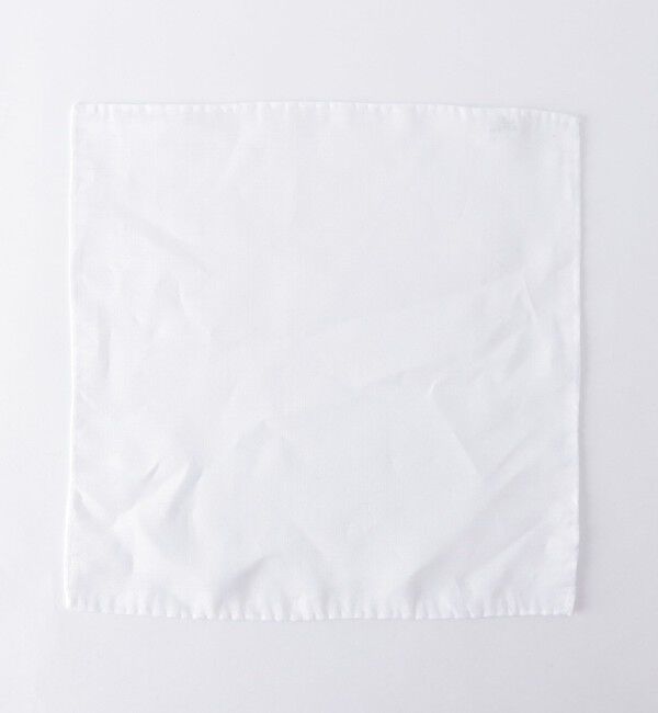 SHIPS「SHIPS: リネン ソリッド ポケットチーフ」|ハンカチ|ホワイト