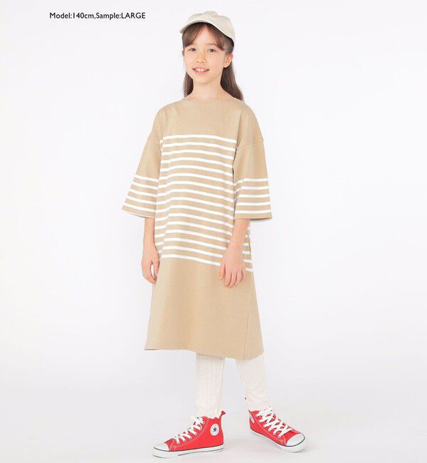 SHIPS KIDS「SHIPS KIDS:100～155cm / パネル ボーダー ワンピース」|ワンピース|
