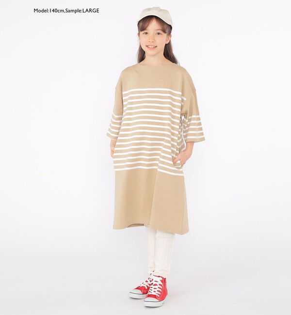 SHIPS KIDS「SHIPS KIDS:100～155cm / パネル ボーダー ワンピース」|ワンピース|