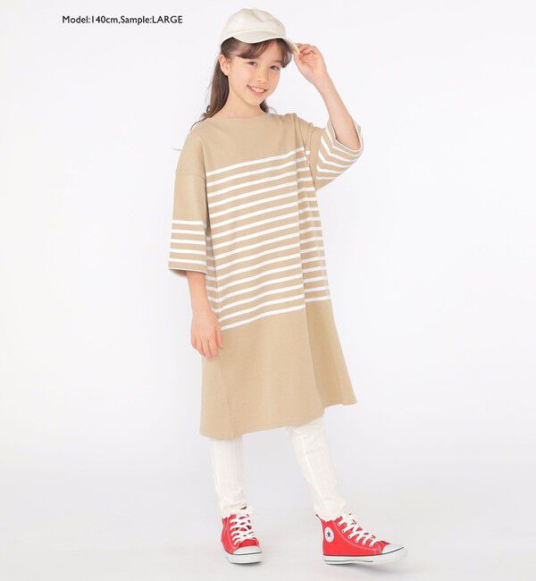 SHIPS KIDS「SHIPS KIDS:100～155cm / パネル ボーダー ワンピース」|ワンピース|