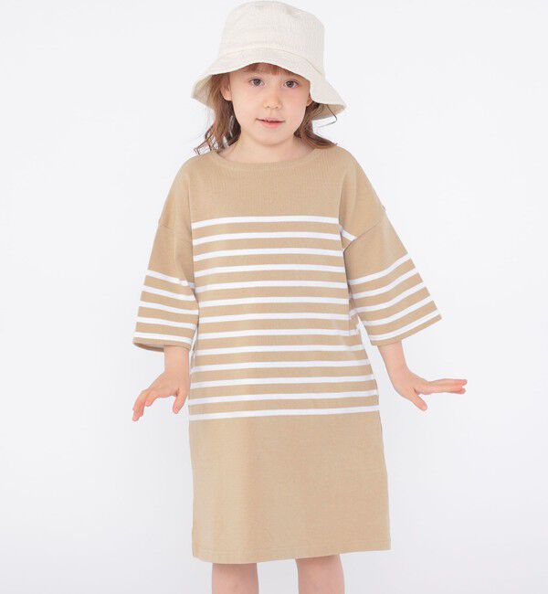 SHIPS KIDS「SHIPS KIDS:100～155cm / パネル ボーダー ワンピース」|ワンピース|